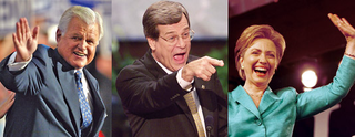 Prominent politicians from across the country celebrate the election results.